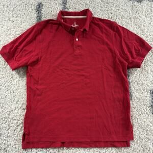 Pendleton Polo Shirt Mens Small 100% Cotton Red Golf Short Sleeve Casual Preppy